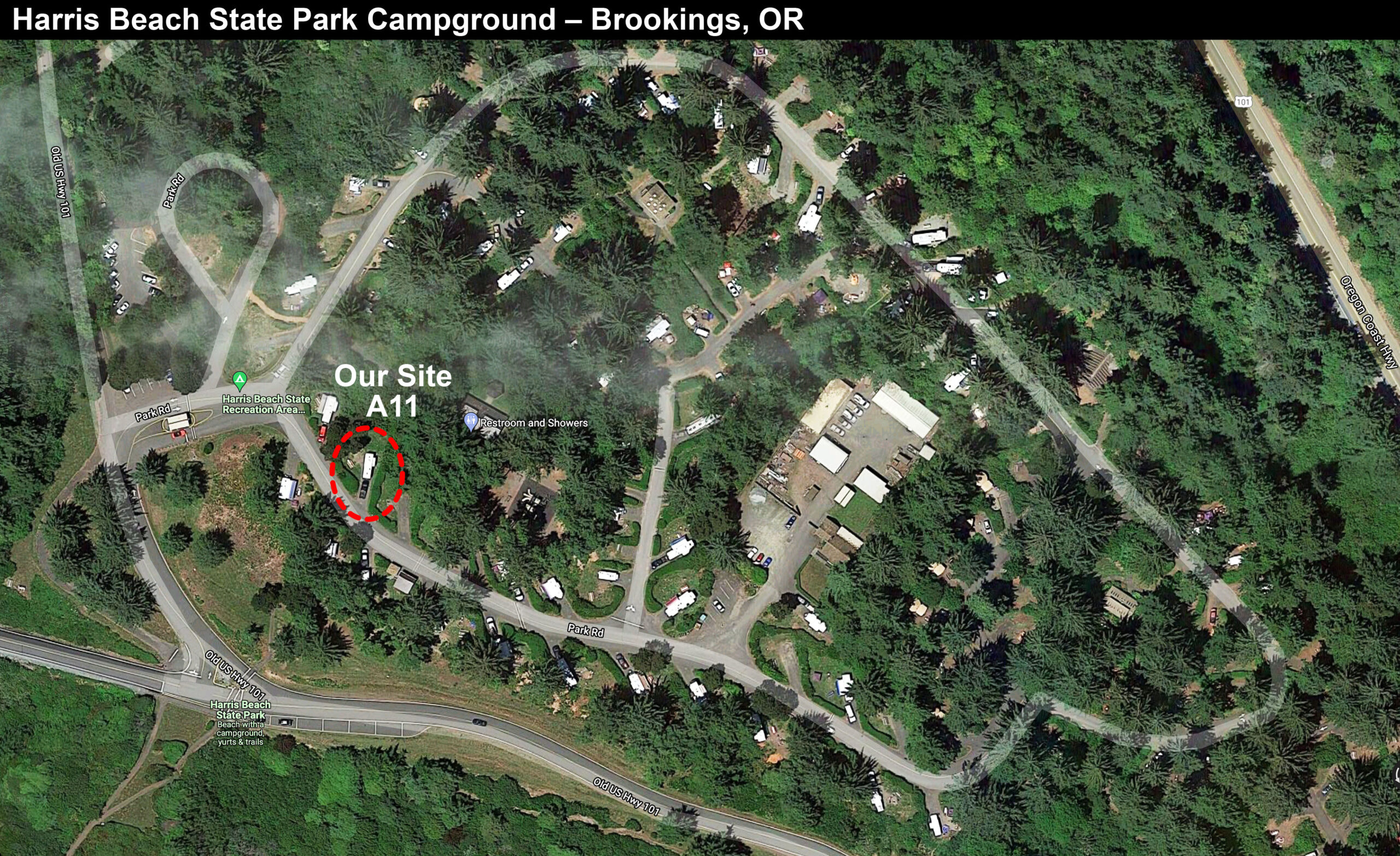 Harris Beach State Park | Rvseniormoments inside Harris Beach State Park Campground Map