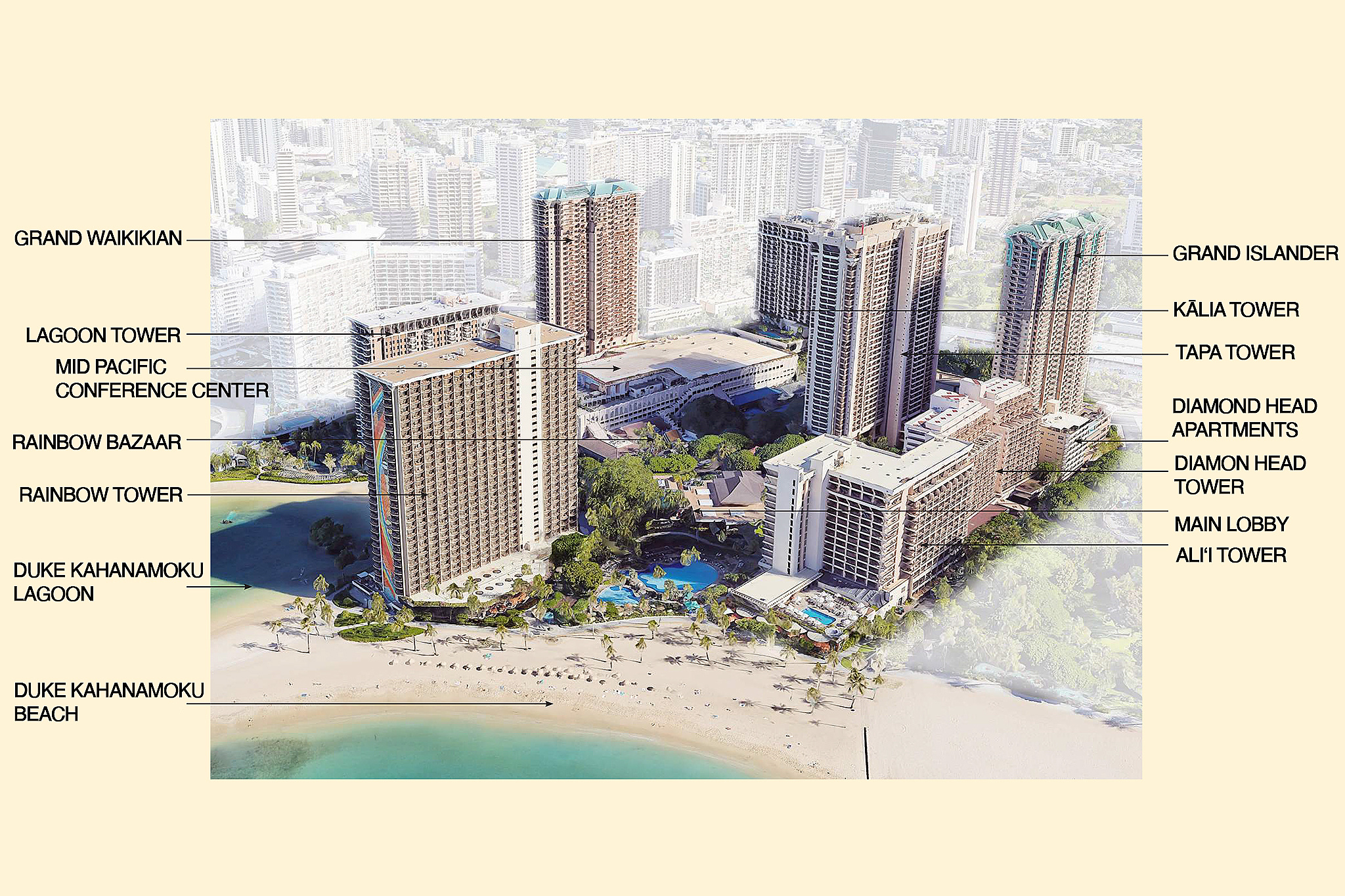 Hawaii Resort&amp;#039;S Plan To Add New Waikiki Tower Sparks Concerns in Hilton Hawaiian Village Waikiki Beach Resort Map