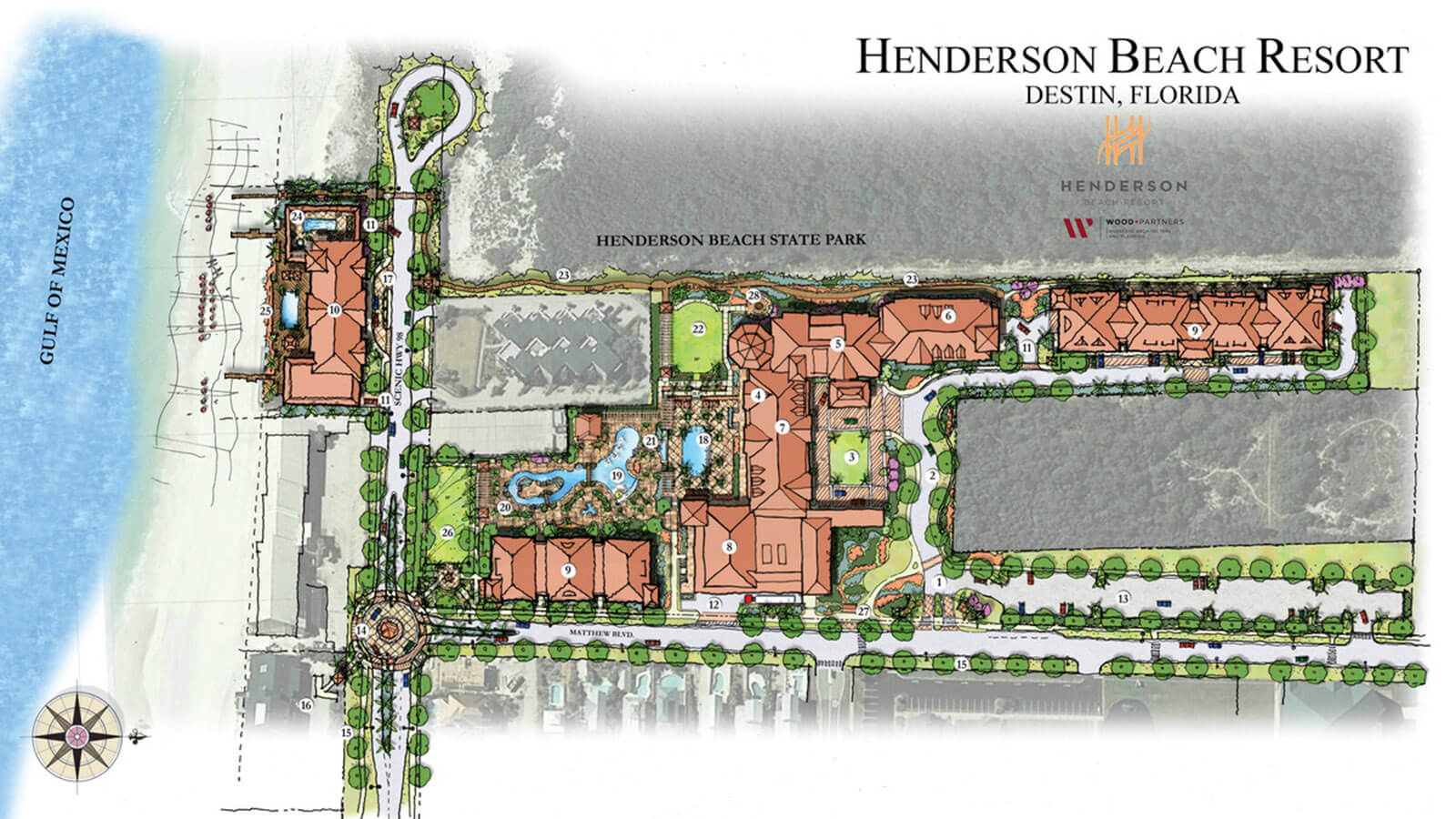 Henderson Beach Resort Projectwood+Partners with Henderson Beach State Park Map