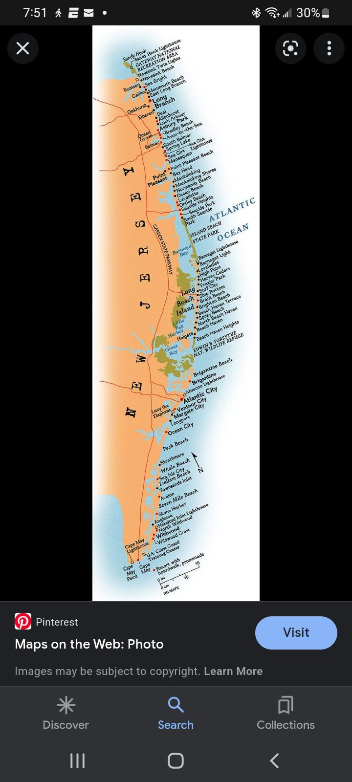 Here You Go Guys A Much Better Map Of The New Jersey Beaches. : R with Map Of New Jersey Shore Beaches