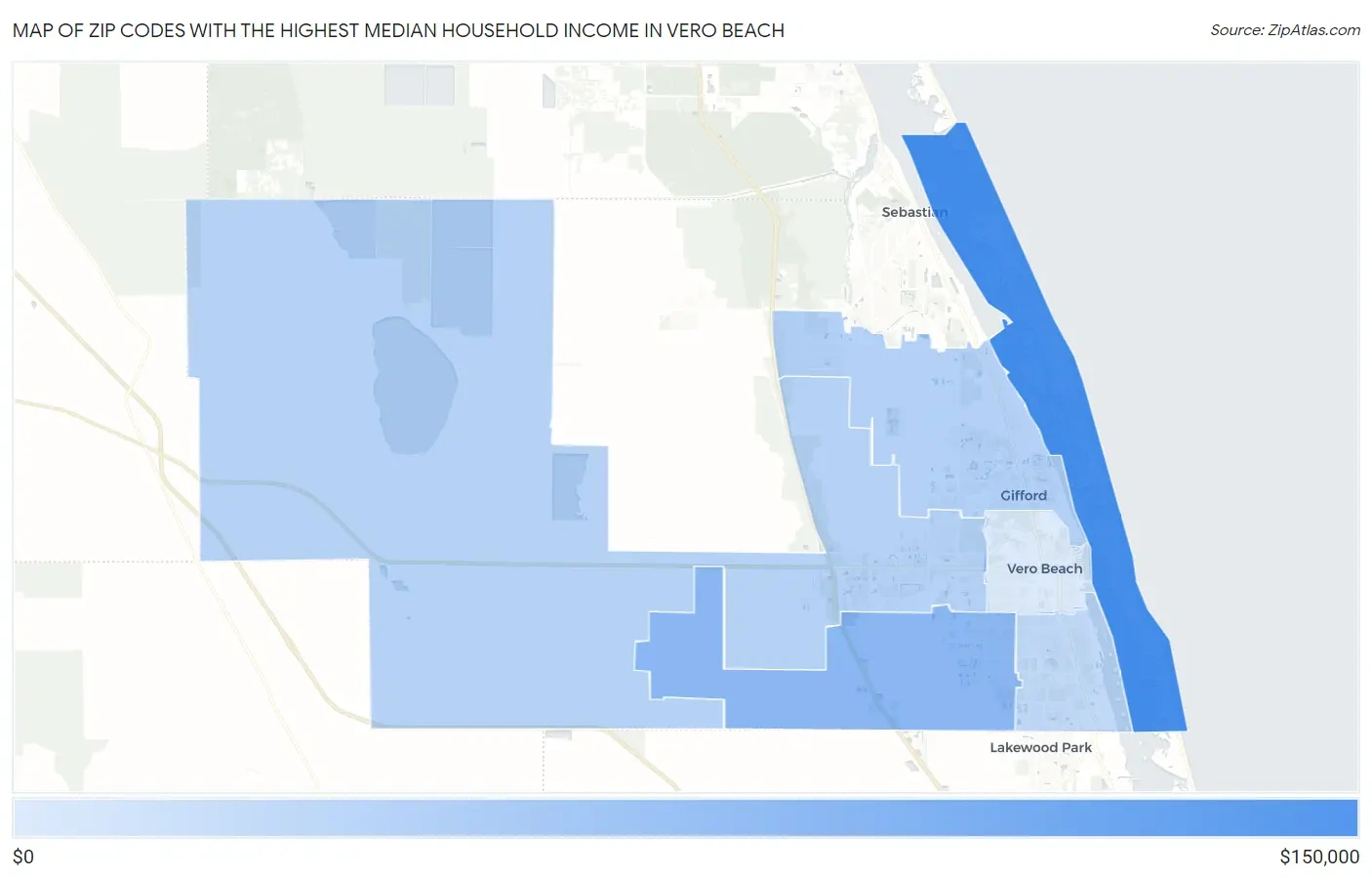 Highest Median Household Income In Vero Beachzip Code In 2025 intended for Map Of Vero Beach Zip Codes