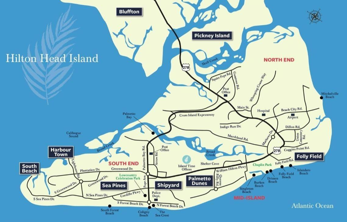 Hilton Head Island Maps with regard to Map of Hilton Head Island Beaches
