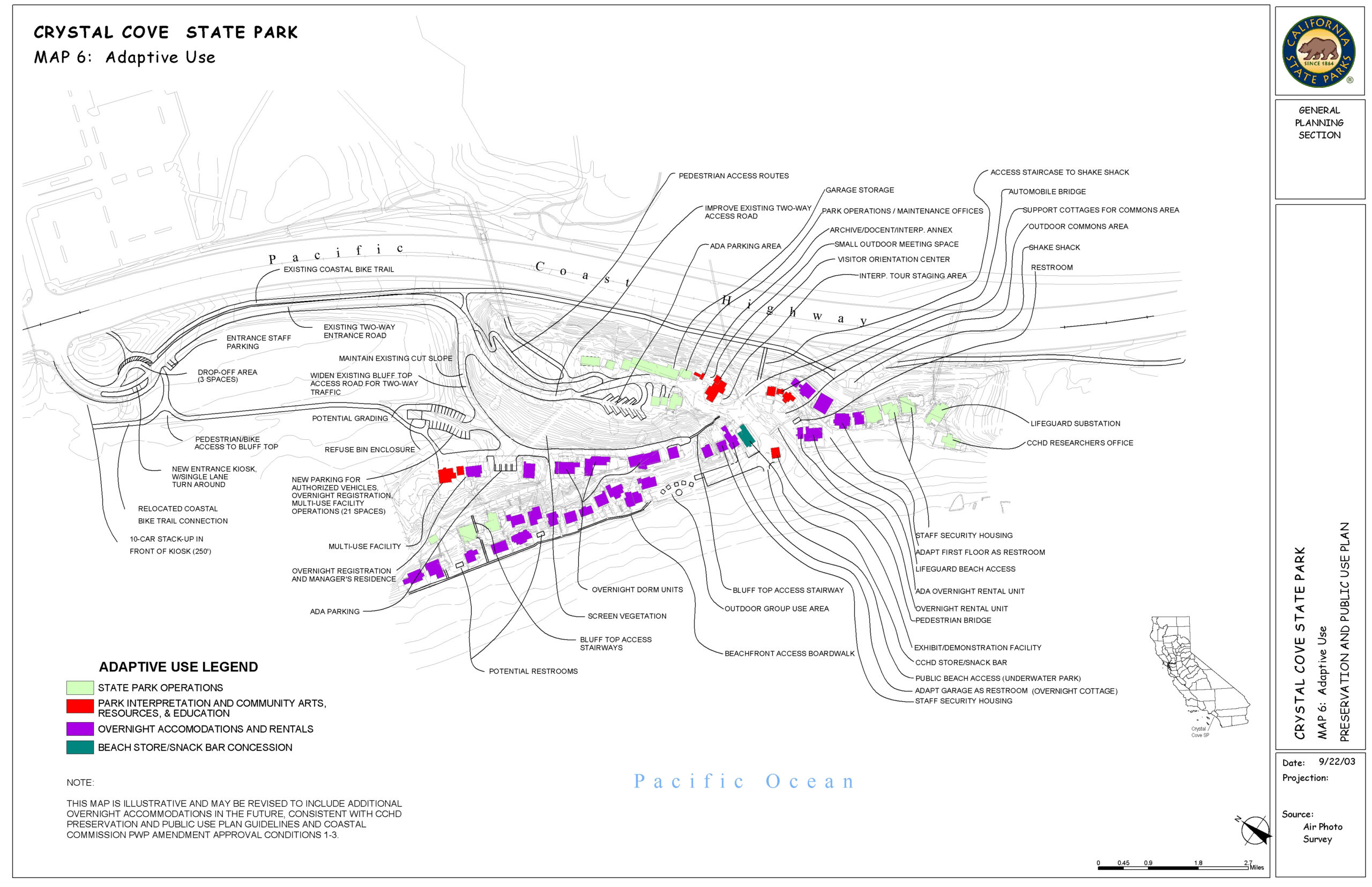 Historic District Preservation And Public Use Plan in Crystal Cove Beach Cottages Map