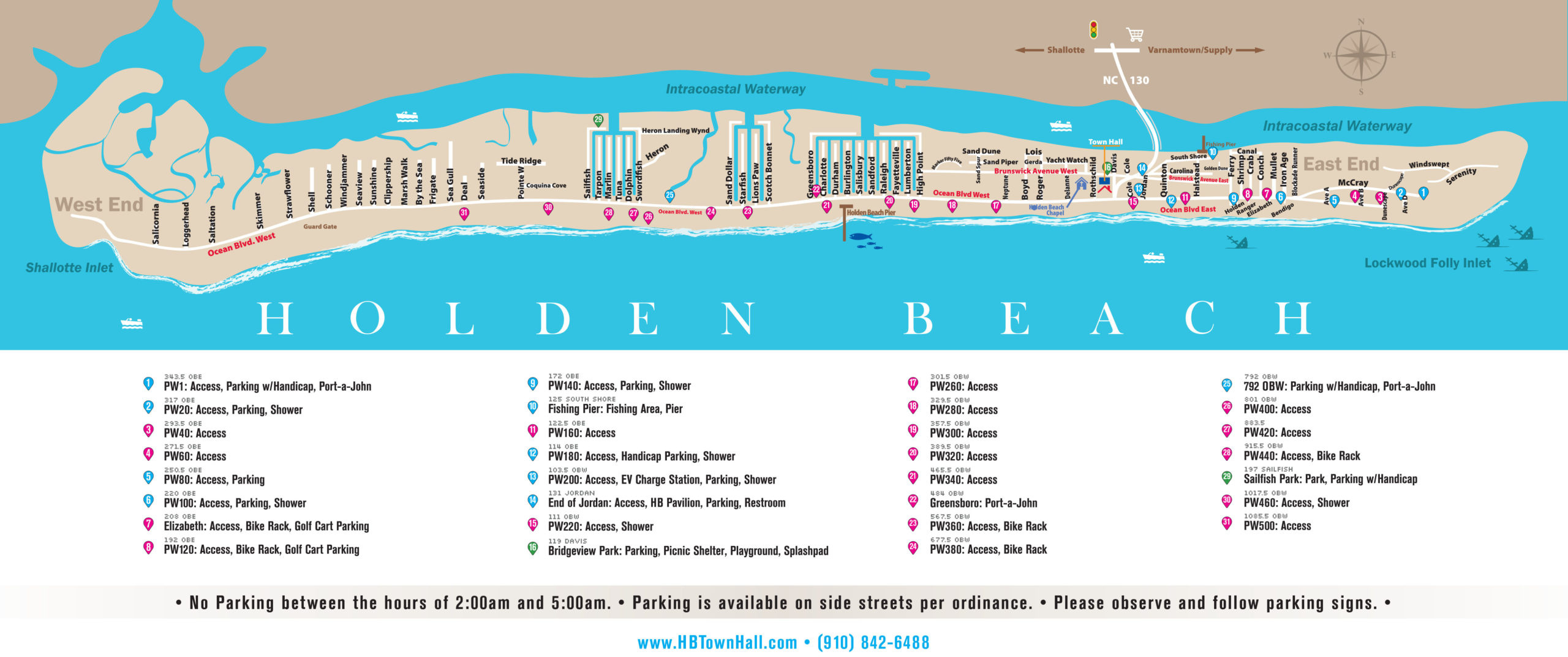 Holden Beach Vacation Rental Island Map | Proactive Vacations inside Map Of North Carolina Holden Beach
