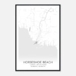 Horseshoe Beach Florida Map Poster, Modern Home Decor Wall Art Print    Custom Maps & Posters Pertaining To Map Of Horseshoe Beach Florida