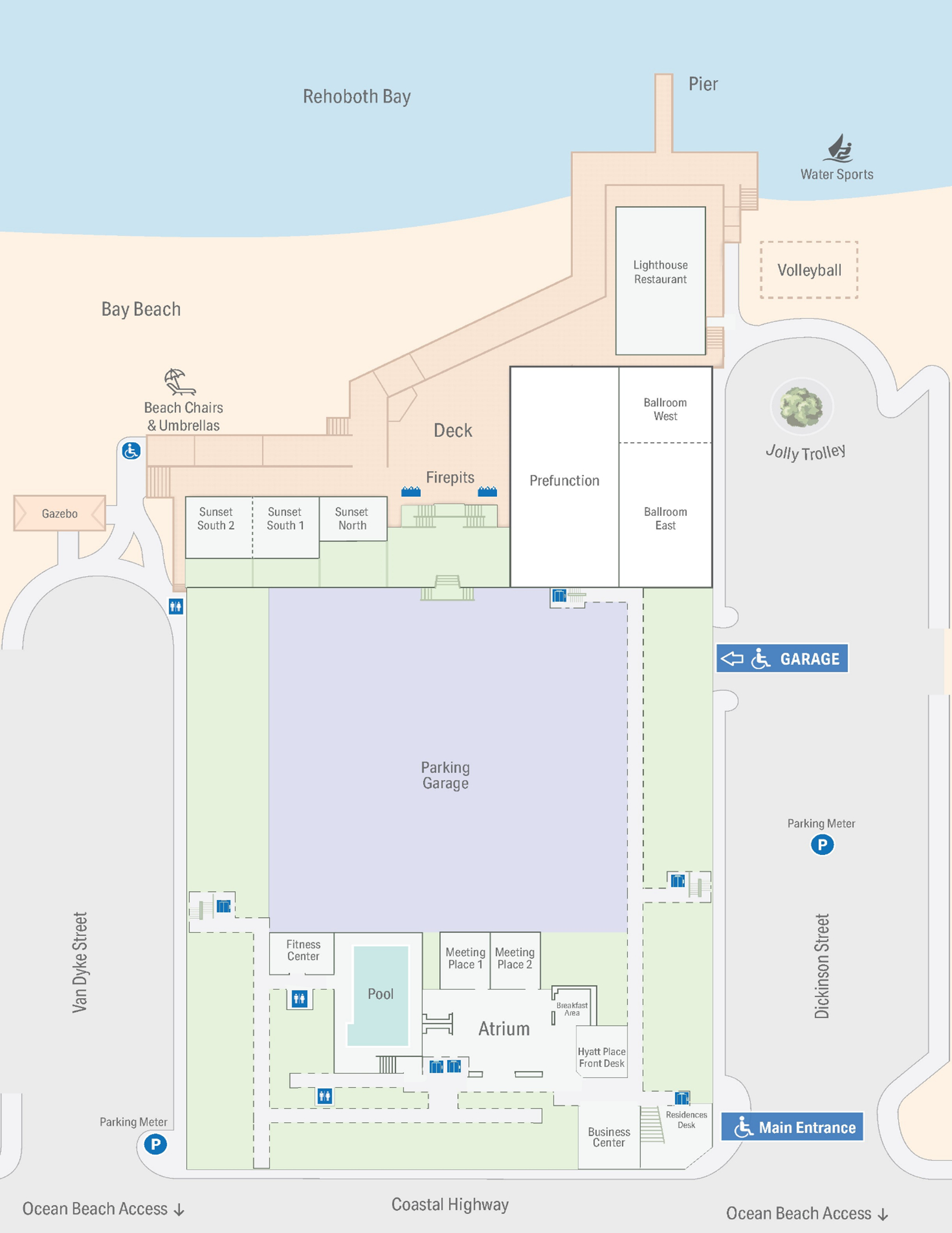 Hotel Information – Hyatt Place – Dewey – Delaware Municipal throughout Map Of Hotels In Rehoboth Beach Delaware