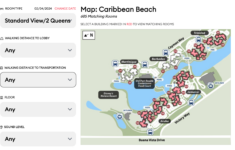 Hotel Room Finder Updates: Caribbean Beach, Beach Club &amp; Villas with Caribbean Beach Resort Preferred Room Map