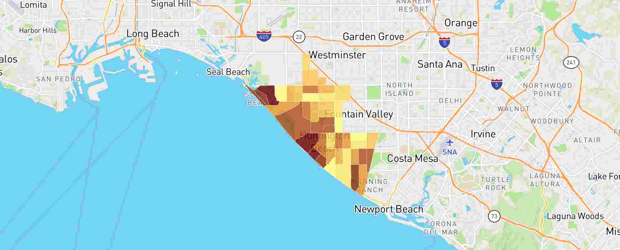 Huntington Beach, Ca Real Estate Market Data - Neighborhoodscout pertaining to Zip Code Map Huntington Beach Ca