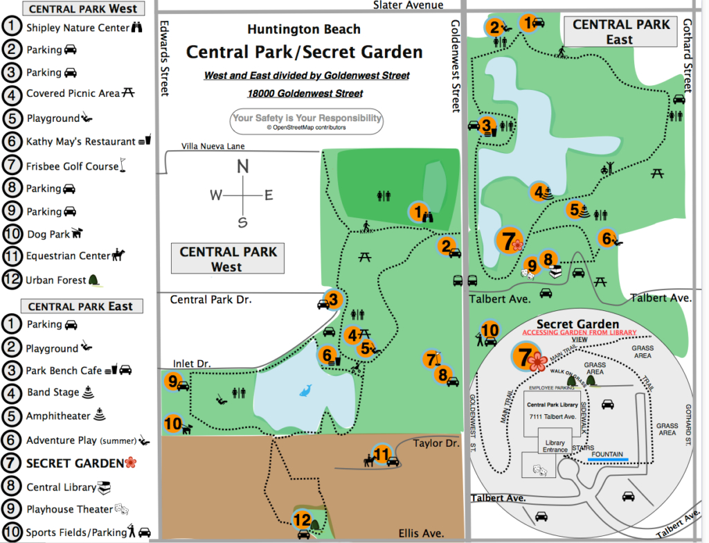 Huntington Beach Central Park For Kids And Families inside Huntington Beach Sports Complex Map