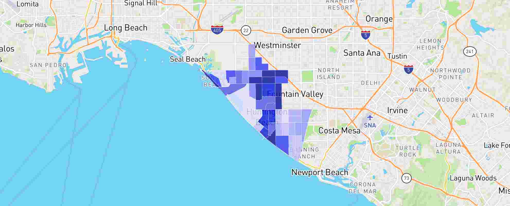 Huntington Beach Crime Rates And Statistics - Neighborhoodscout within Crime Map Huntington Beach Ca