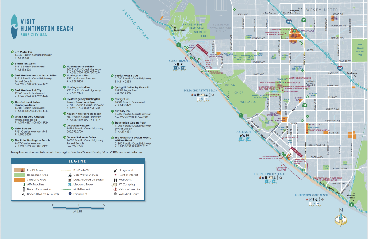 Huntington Beach Maps | Beaches, Downtown, &amp;amp; Regional Info with Zip Code Map Huntington Beach Ca