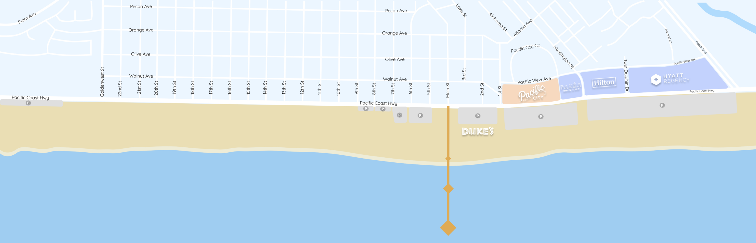 Huntington Beach | Safe Beach Day | Safe Beach Day throughout Huntington Beach Lifeguard Tower Map