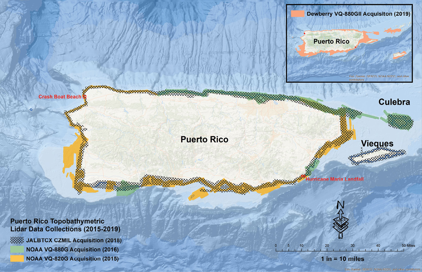 Hurricanes Wreak Change On Puerto Rico&amp;#039;S Coasts - Lidar Magazine in Crash Boat Beach Puerto Rico Map
