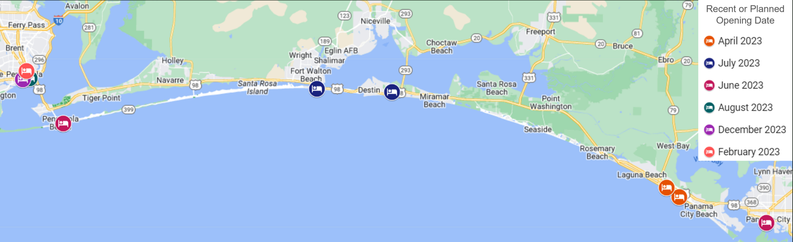 Hvs | The Florida Panhandle Remains A Top-Tier Destination inside Map of Florida Gulf Coast Hotels