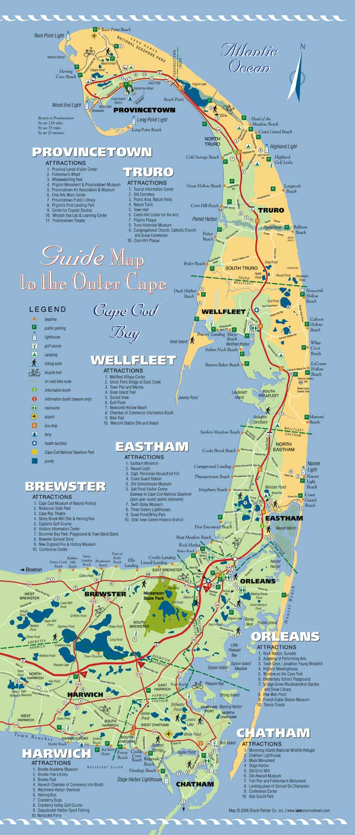 I Am Provincetown ~ Cape Cod Map in Map Of Beaches In Cape Cod