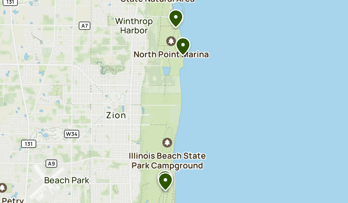 Illinois Beach State Park | List | Alltrails pertaining to Illinois State Beach Park Map