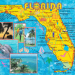 Illustrated Tourist Map Of Florida   Ontheworldmap With Regard To Tourist Map Of Florida East Coast