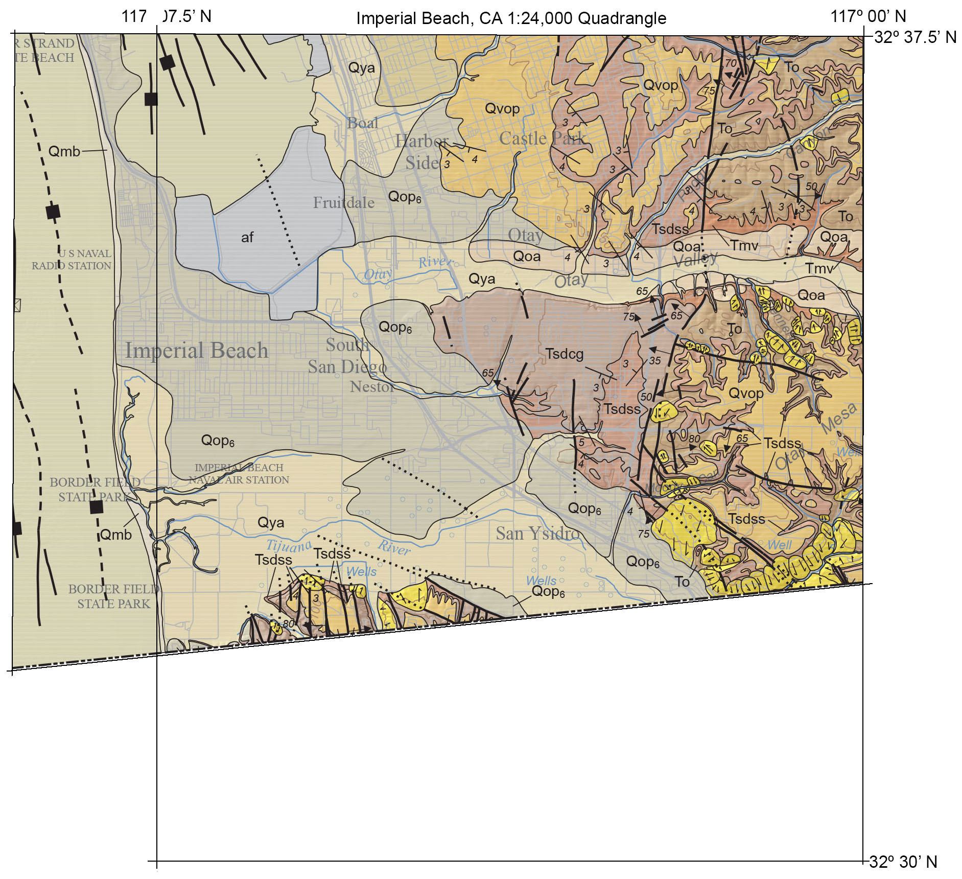 Imperial Beach Quadrangle, San Diego County, California, 7.5 Minute throughout Imperial Beach San Diego Map