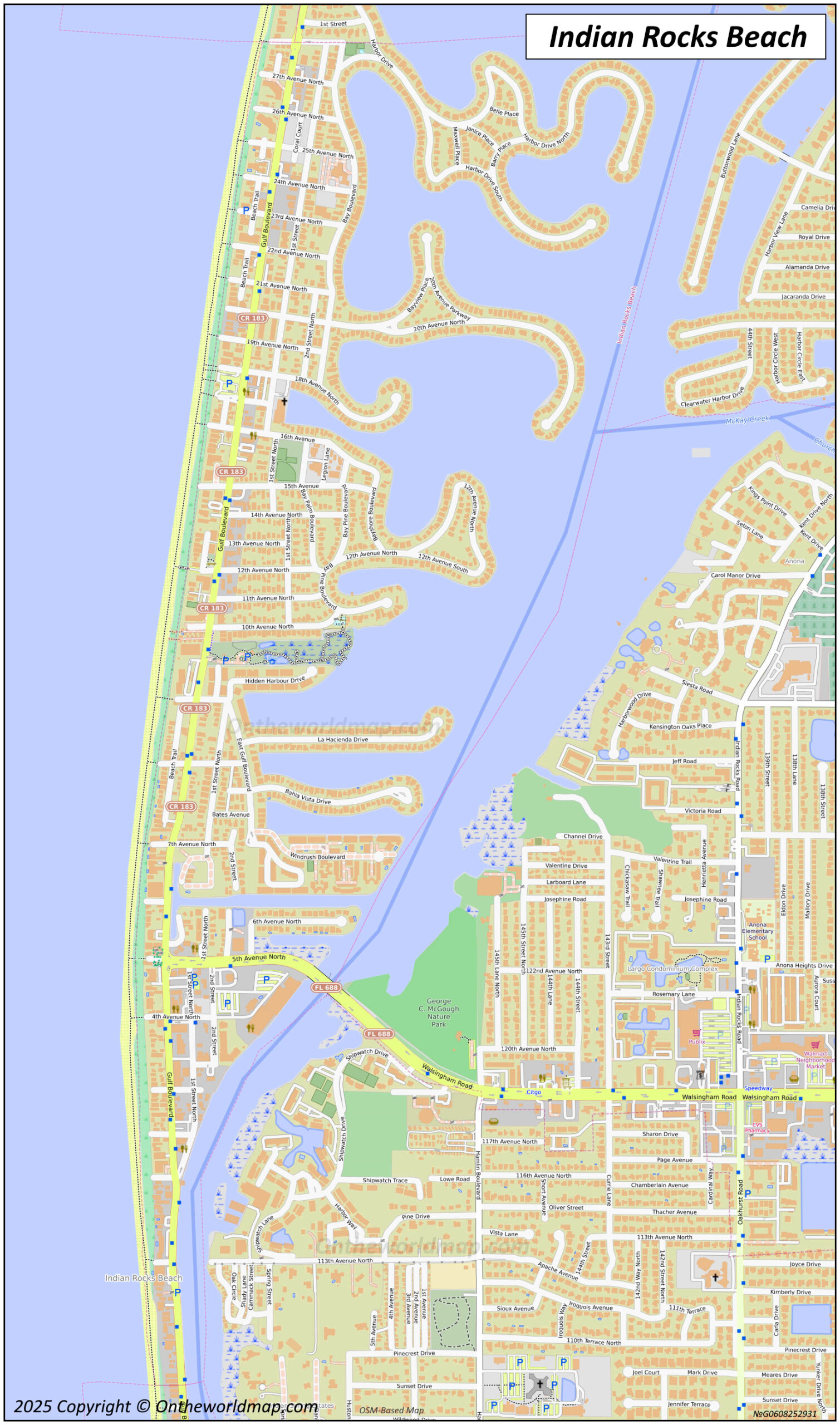 Indian Rocks Beach Map - Florida, U.s. | Discover Indian Rocks in Map Of Indian Rocks Beach Florida