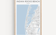 Indian Rocks Beach Map Print, Florida Map Print, Indian Rocks in Indian Rocks Beach Map Florida