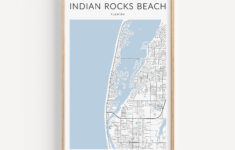 Indian Rocks Beach Map Print, Florida Map Print, Indian Rocks intended for Indian Rocks Beach Fl Map