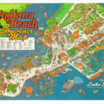 Indiana Beach Souvenir Map Intended For Map Of Indiana Beach Campground