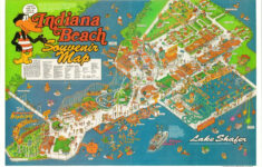 Indiana Beach Souvenir Map intended for Map of Indiana Beach Campground