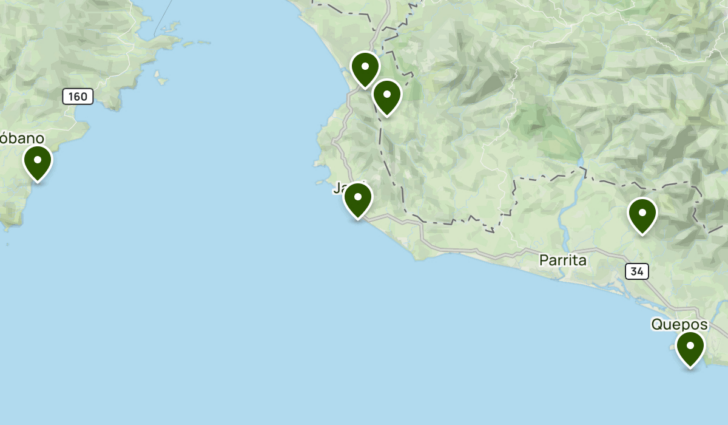 Costa Rica Jaco Beach Map