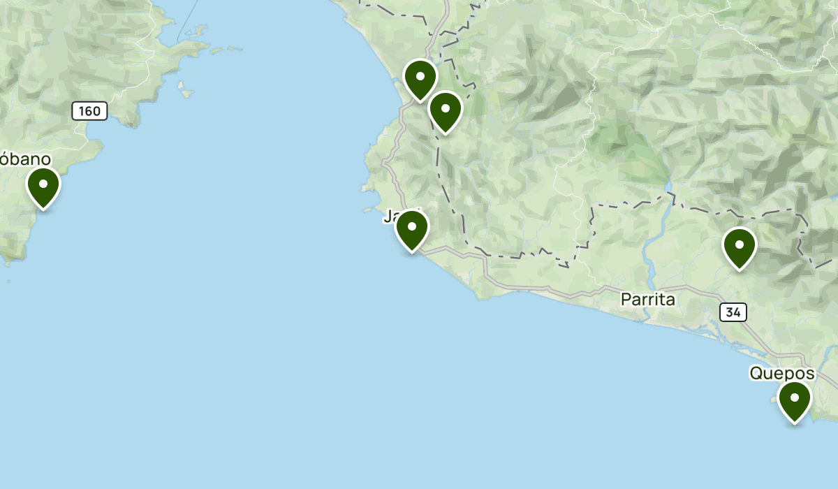 Jaco Costa Rica | List | Alltrails regarding Costa Rica Jaco Beach Map