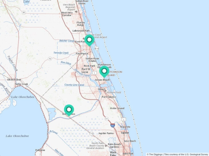 Jensen Beach Florida on Map