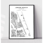 Jensen Beach Map Print | Jensen Beach Florida Map Print | Jensen With Map Of Florida Jensen Beach