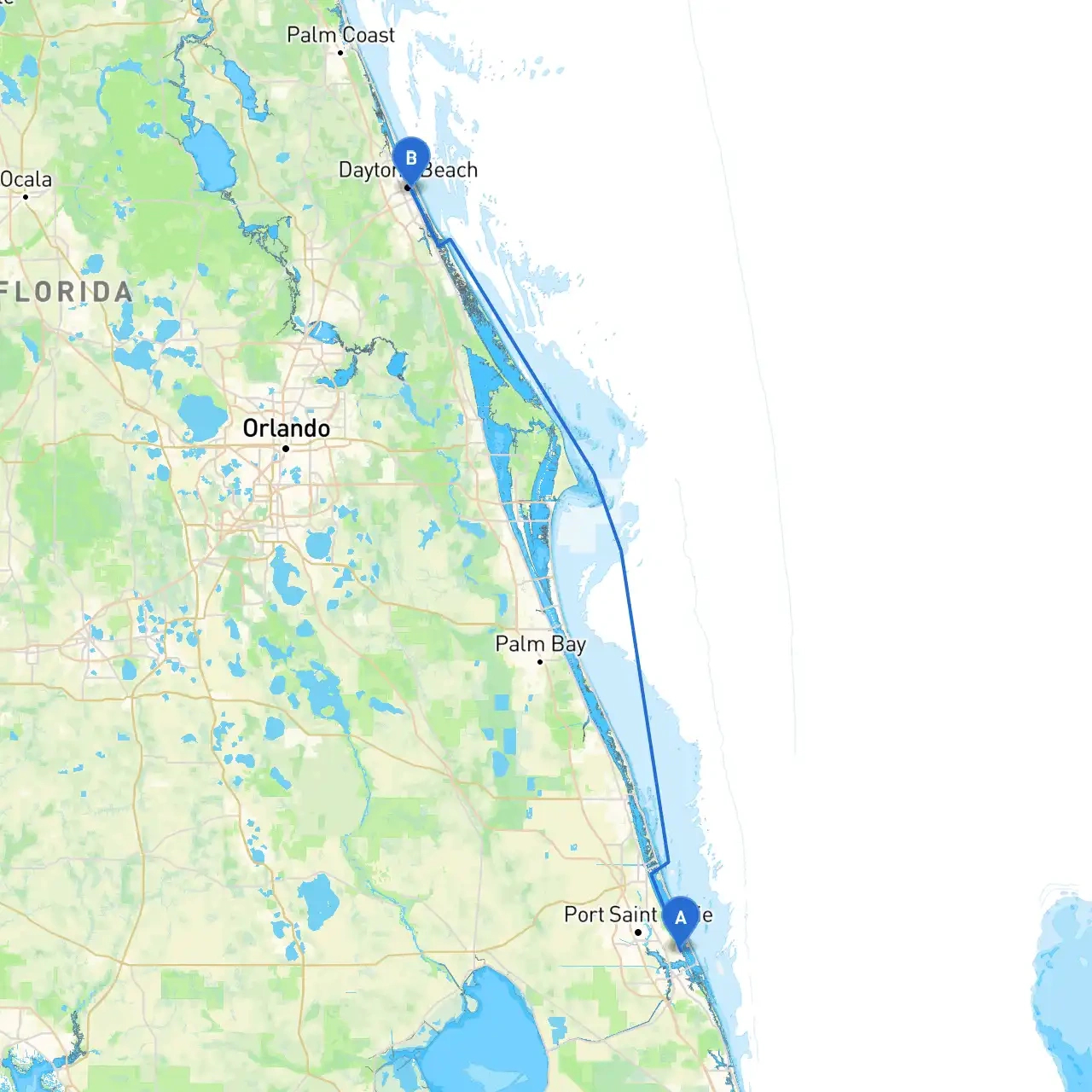 Jensen Beach To Daytona Beachboat - Savvy Navvy Smart Routing with Jensen Beach on Florida Map