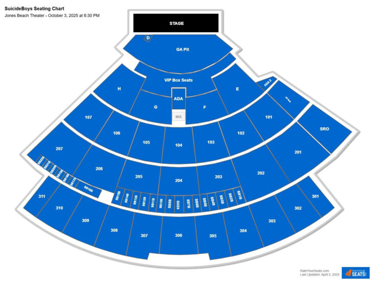 Jones Beach Concert Seating Map