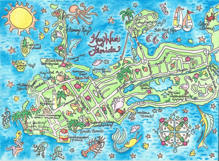 Map of Key West Beaches