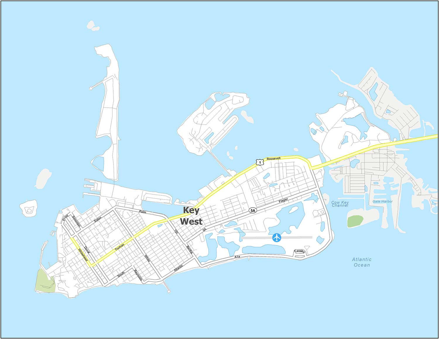 Key West Map, Florida - Gis Geography regarding Map of Beaches in Key West