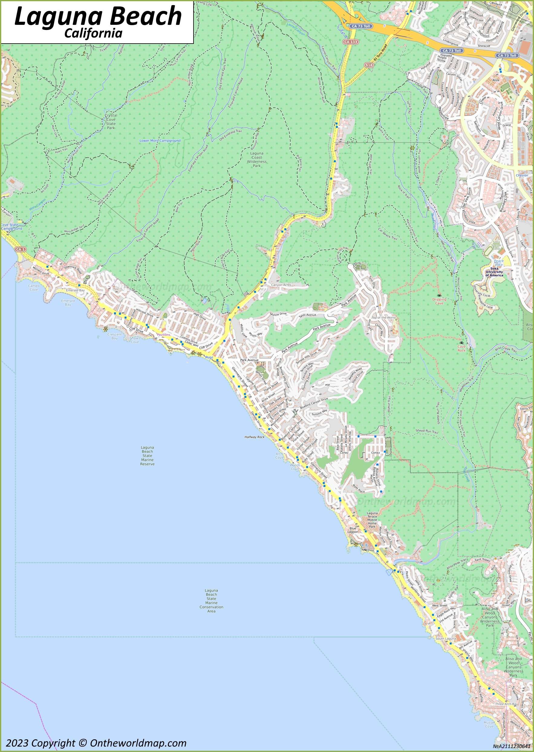 Laguna Beach Map | California, U.s. | Discover Laguna Beach With throughout Montage Laguna Beach Google Map