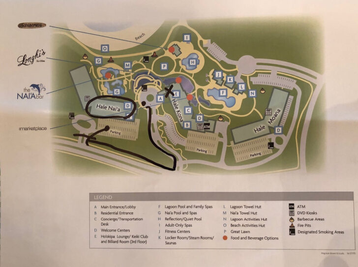 Map of Marriott Ko Olina Beach Club