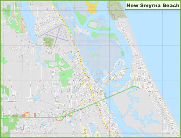 Map New Smyrna Beach Florida Map New Smyrna Beach Florida