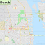 Large Detailed Map Of Vero Beach   Ontheworldmap Regarding Map Of Florida Showing Vero Beach