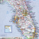 Large Detailed Roads And Highways Map Of Florida State With All Inside Road Map Of Florida East Coast