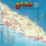 Large Tourist Map Of Aruba | Aruba | North America | Mapsland Intended For Map Of Aruba Beaches And Hotels