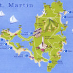 Large Travel Map Of St. Martin | Saint Martin | North America Regarding Map Of St Maarten Beaches