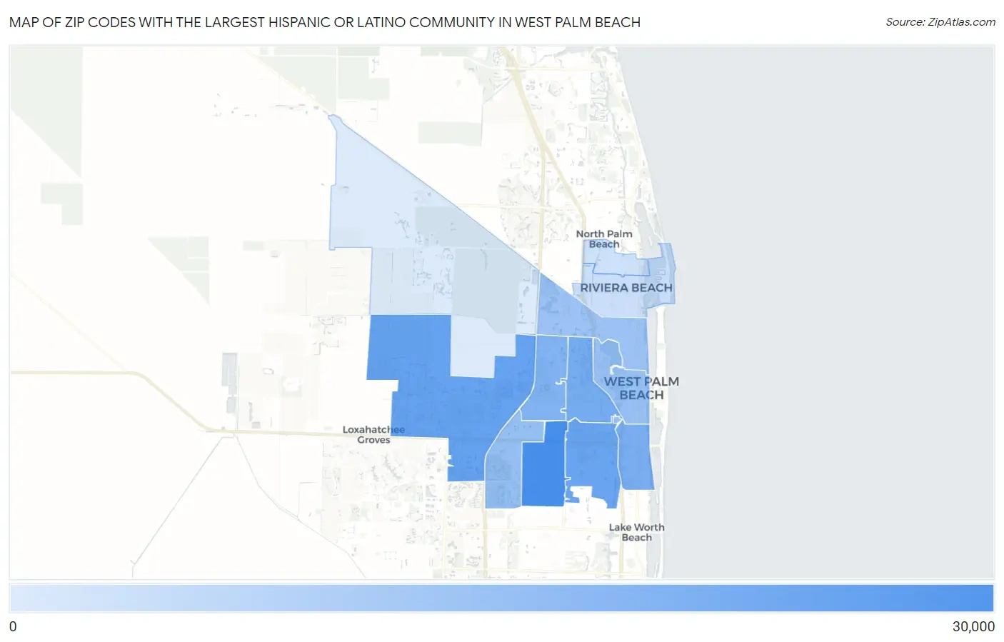 Largest Hispanic Or Latino Community In West Palm Beachzip regarding Map Of West Palm Beach Zip Codes