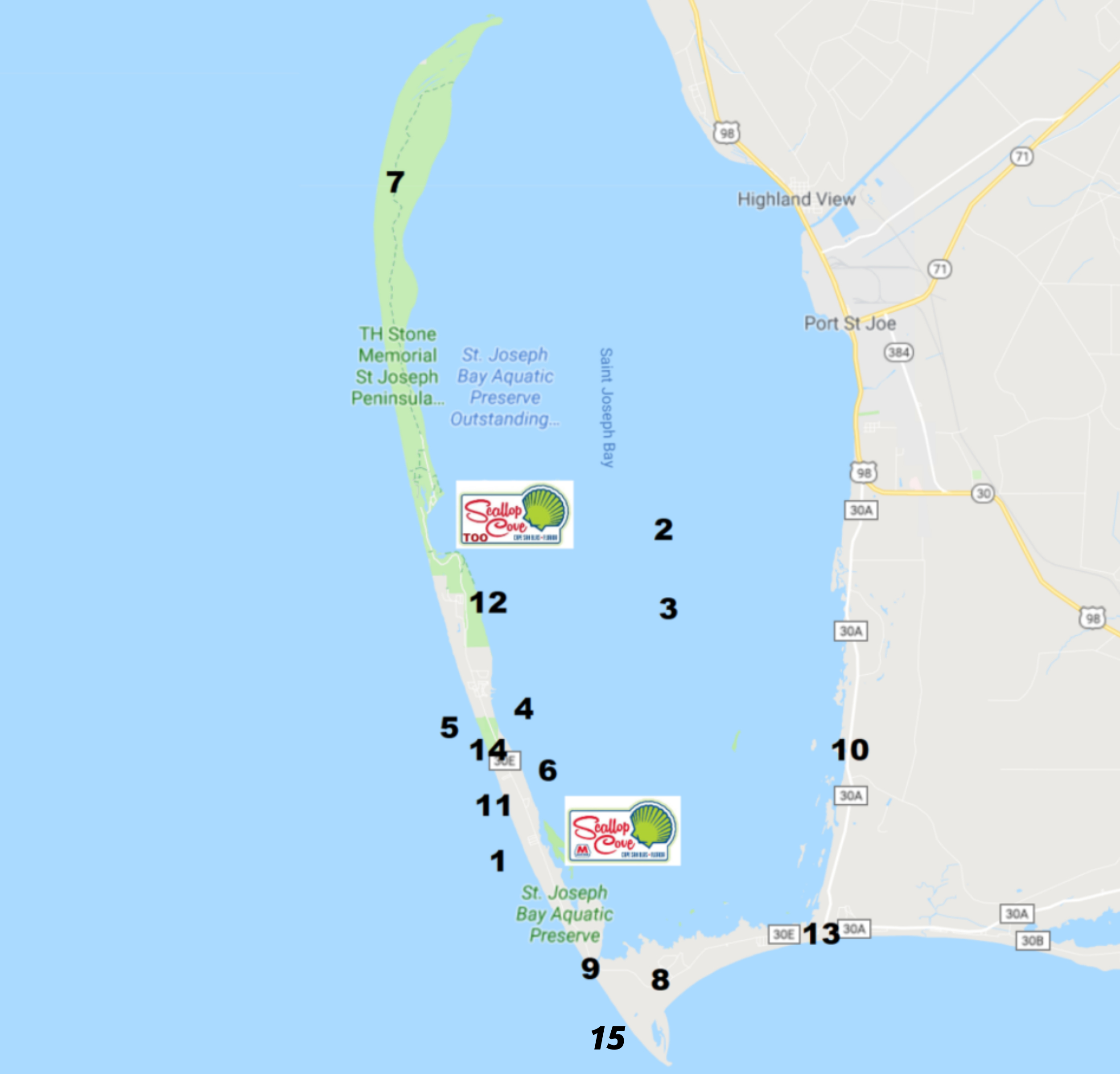 List Of Things To Do In Cape San Blas Florida With Map intended for St Joe Beach Florida Map