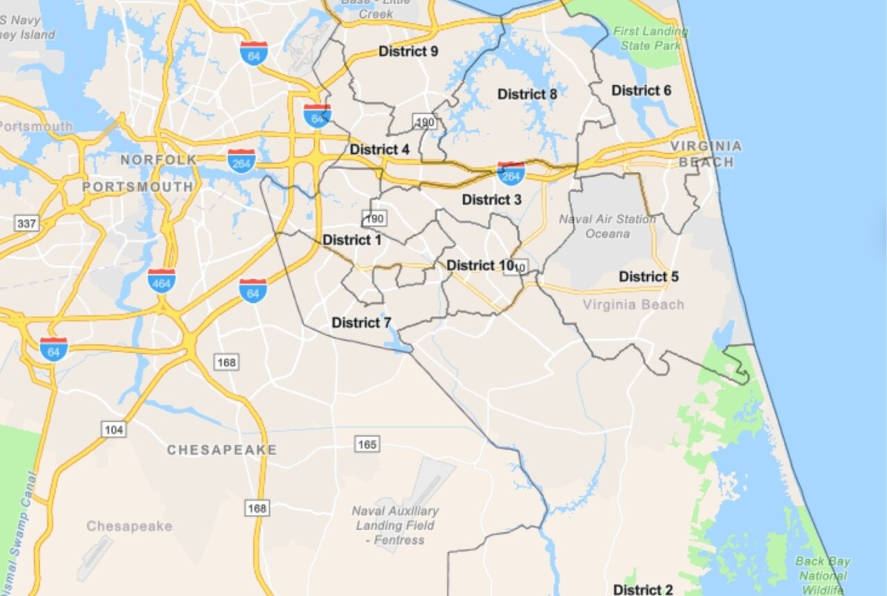 Local Election Districts | City Of Virginia Beach with regard to City Of Virginia Beach Maps