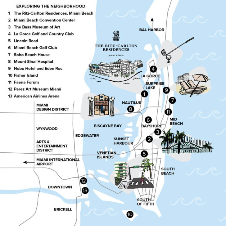 Map of South Beach Miami Hotels