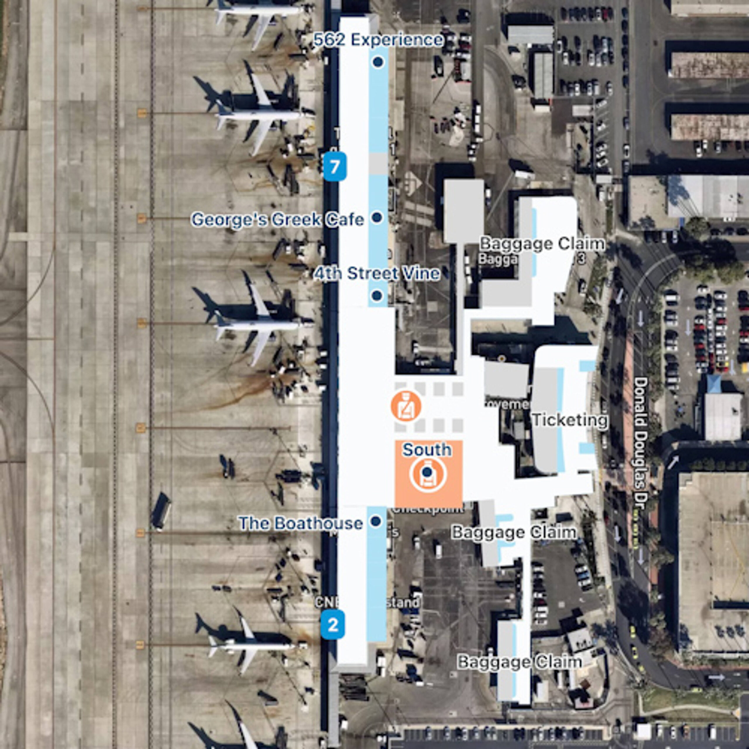 Long Beach Airport Map: Guide To Lgb&amp;#039;S Terminals in Long Beach Airport Gate Map