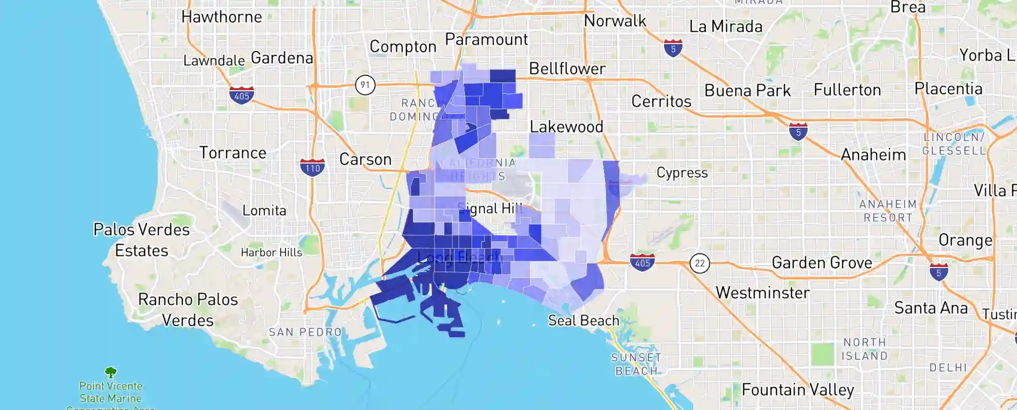 Long Beach, Ca Crime Rates And Statistics - Neighborhoodscout for Crime Map Long Beach Ca