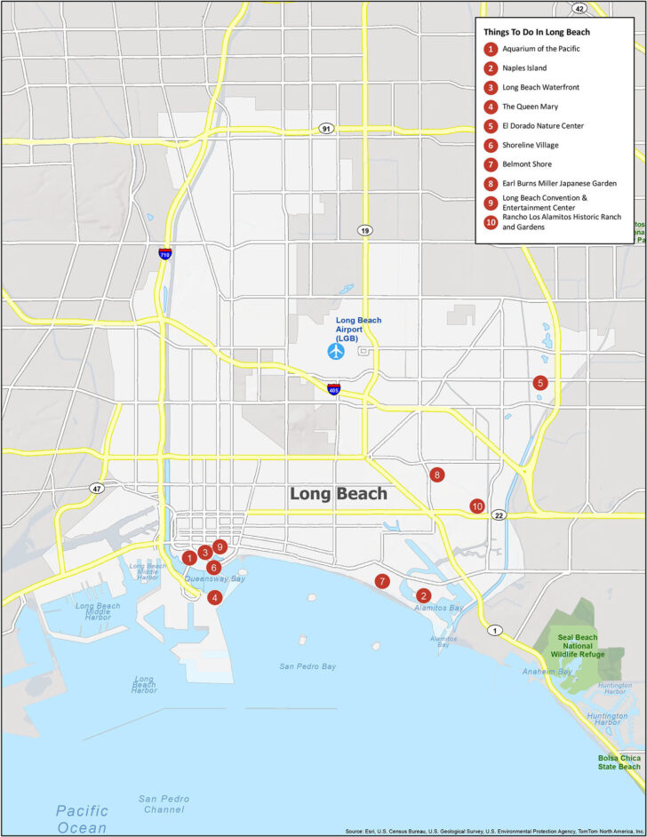 Map of Long Beach Ca Airport
