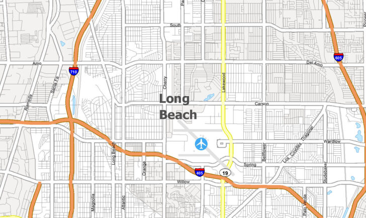 Los Angeles Long Beach Map
